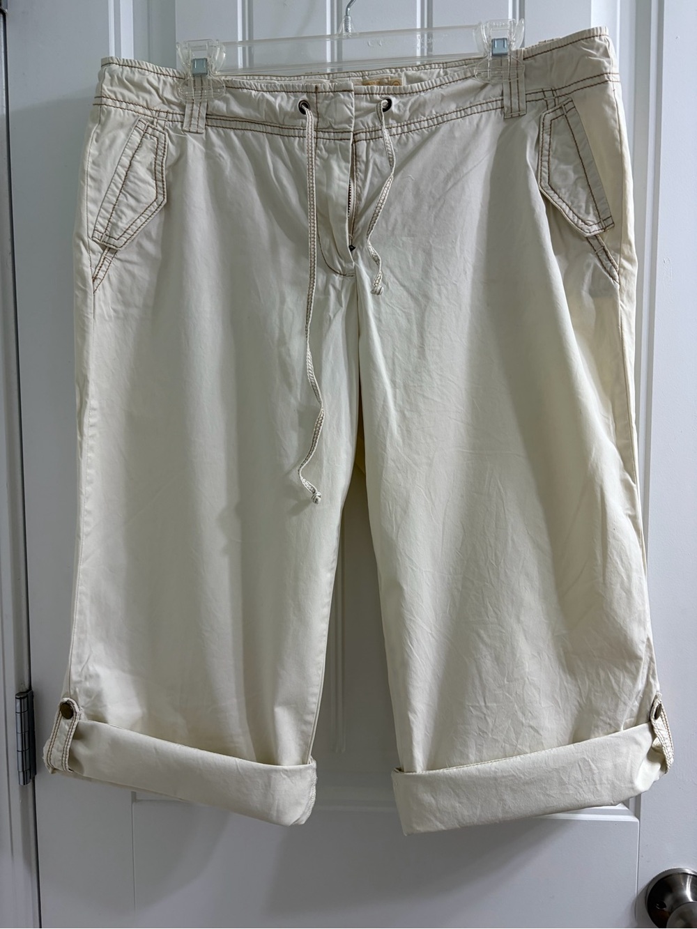 J. Crew Cream Chino City Fit Pants Cropped Vintage Y2K Size 12 - Picture 7 of 10